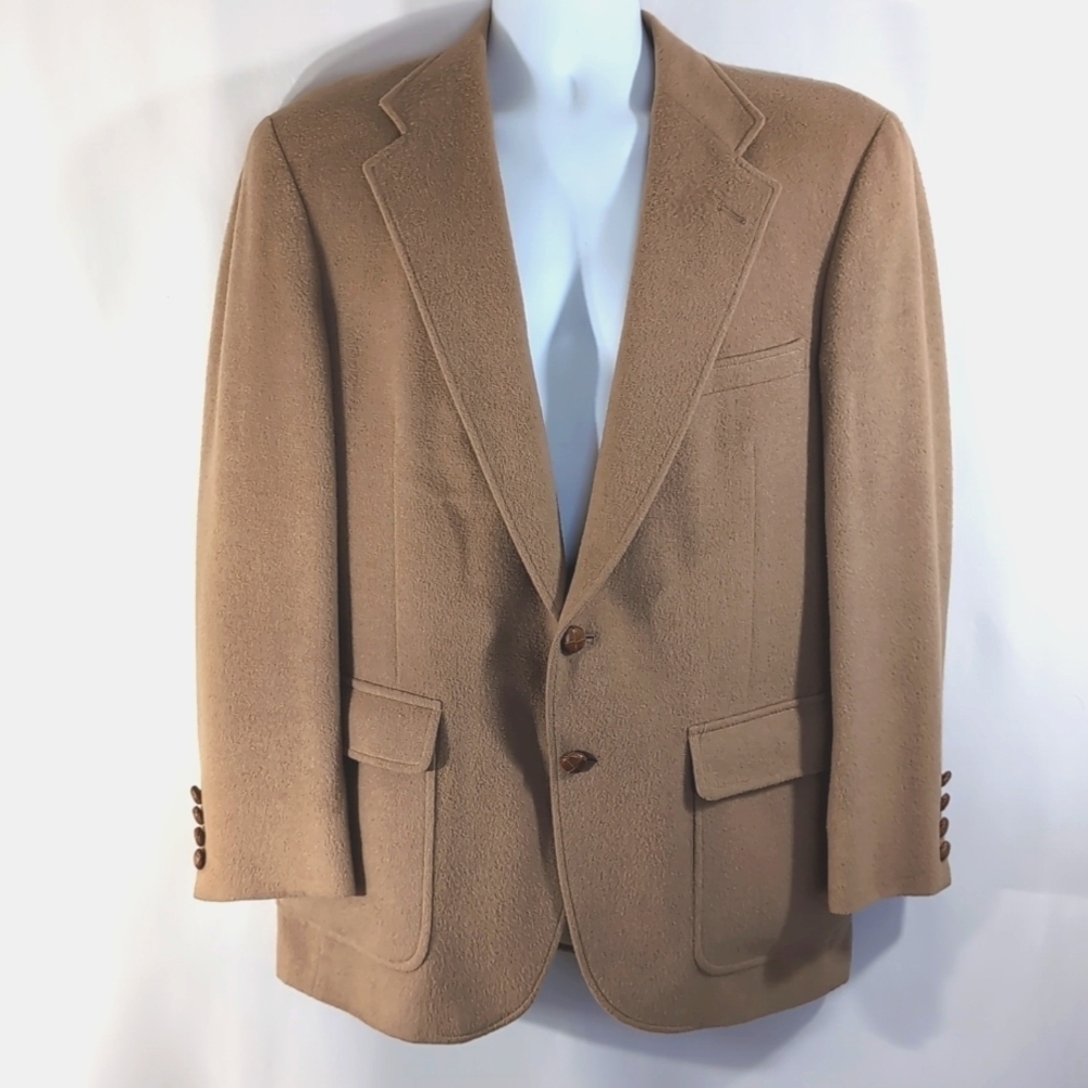 Van Julian Wool  Fully Lined Camel Color Sports Jacket / Blazer - Size 40R
